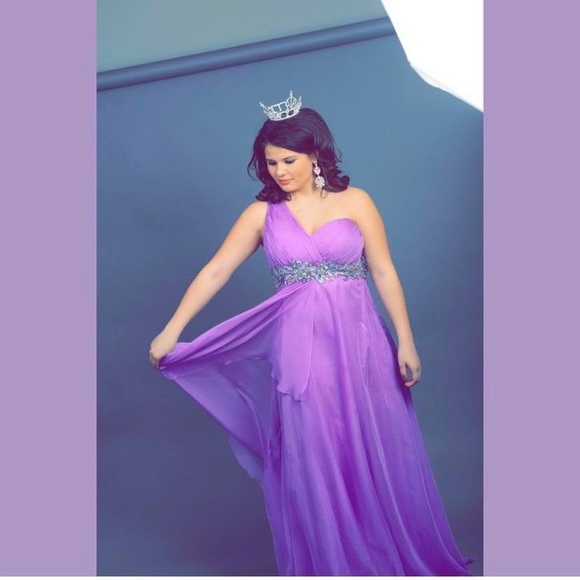 light purple gown